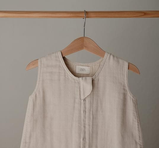 mushie Baby Wearable Blanket | 100% Organic Cotton Muslin | Sleeping Bag for Infants (Fog) - Fog thumbnail 2