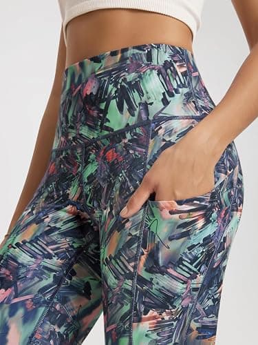 ODODOS Women's High Waisted Yoga Leggings with Pockets, Tummy Control Non See Through Workout Athletic Running Yoga Pants thumbnail 6