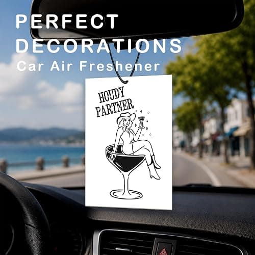 Car Accessories for Women, Western Car Decor, 4 Pcs Western Cowgirl Retro Vintage Hanging Air Freshener, New Car Scent for Car Mirror Decor, Girly Accessories for Dorm, Gift for New Car Owner thumbnail 3