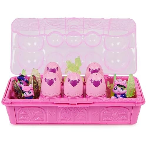 Hatchimals CollEGGtibles, Rainbow-cation Wolf Family Carton with Surprise Playset, 10 Characters, 2 Accessories, Kids Toys for Girls thumbnail 3