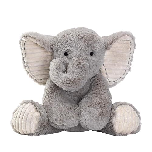 Lambs & Ivy Jungle Safari Gray Plush Elephant Stuffed Animal Toy Plushie - Jett - Image 1