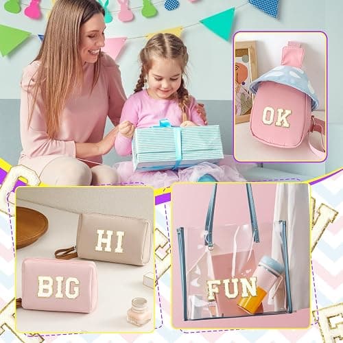 Self-Adhesive Chenille Letters Patches: 26PCS White Letter Patches Stickers Varsity Letter Patches Stick on Backpacks Hats Repair Preppy Patch thumbnail 6