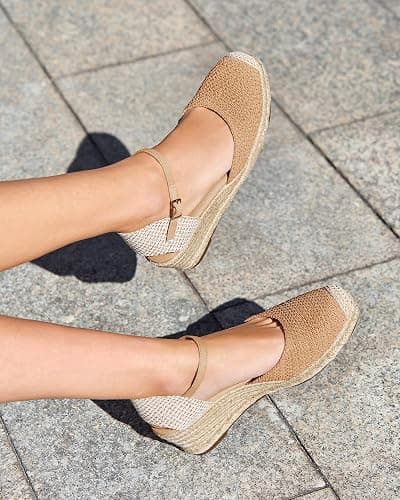 Coutgo Women's Platform Wedge Espadrilles Sandals thumbnail 2