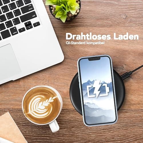 EAZY CASE Premium Silikon Handyhülle kompatibel mit iPhone 14 Slimcover mit Kameraschutz und Innenfutter, Silikonhülle, Schutzhülle, Bumper, Handy Case, Hülle, Softcase, Hellblau thumbnail 6