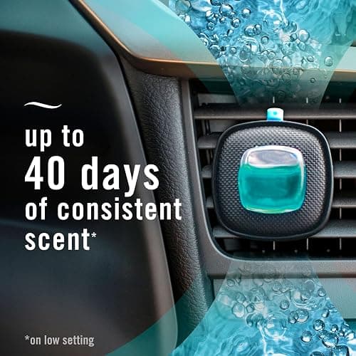 Febreze Car Air Freshener, Odor-Fighting Automotive Vent Clip, Scented Car Accessories, Long Lasting for Strong Odors, Unstopables Fresh Scent, .07 fl oz, 4 Count thumbnail 5