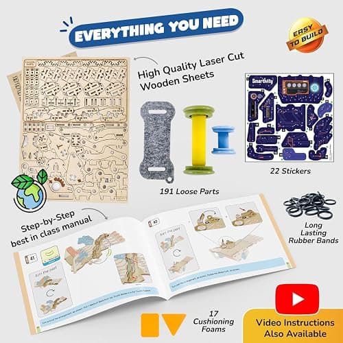 Smartivity DIY Robotic Mechanical Hand STEM Toy for Kids 8-14 Years Old | Parents Choice Award Winner I Birthday Gift for Kids | Engineering Kit for 8, 9, 10, 11, 12, 13, 14 Years Old Boys & Girls thumbnail 5