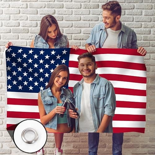 Custom Pink America Flag 3X5 Ft Personalized Flags Design Your Image Funny Customized Flag Living Room, Bedroom Outdoors Garden Flags thumbnail 2