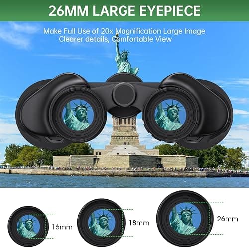 20x50 High Powered Binoculars for Adults, Waterproof Compact Binoculars with Low Light Vision for Bird Watching Hunting Camping Travel Cruise Hiking Sports Stargazing, Christmas Birthday Gifts for Men thumbnail 6