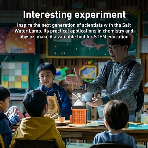 Salt Water Lamp - No Battery Needed, 350LM Brightness, 120-150 Hours Continuous Light, Portable LED Lantern for Fishing, Camping, Yoga & Home Use - FCC, RoHS , CE, Certified thumbnail 2