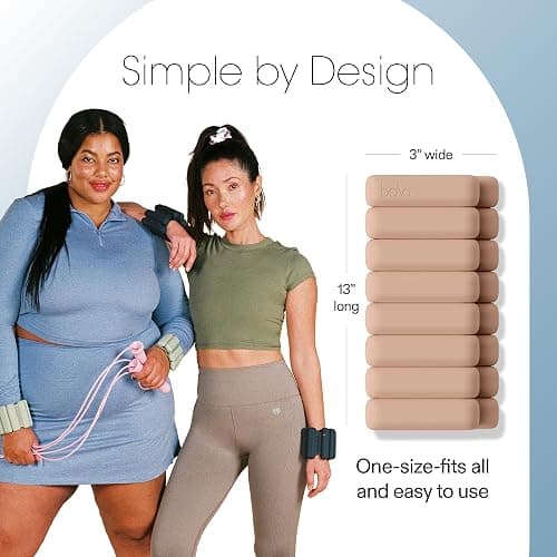 Bala Bangles Wrist & Ankle Weights for Women & Men - Adjustable Silicone Weighted Bracelet Set for Gym, Yoga, Pilates, Cardio & Strength Training - Wearable Arm & Leg Workout Weights thumbnail 4