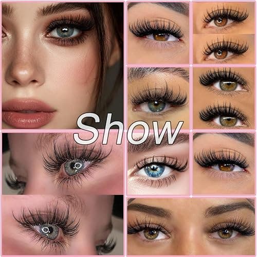Manga Lash Clusters, 640 Pcs Eyelash Clusters Individual Lash Extension Kit D Curl Fluffy Wispy False Eyelashes Extensions Thin Band (60D+80D) thumbnail 4