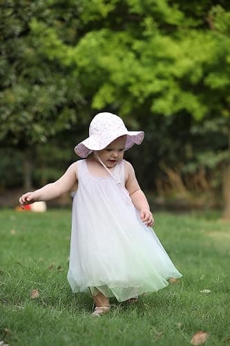DASMINI Baby Girls Sun Hat Cute Flower Toddler Summer Outdoor Infant Beach Wide Brim Flowers and tie dye thumbnail 5