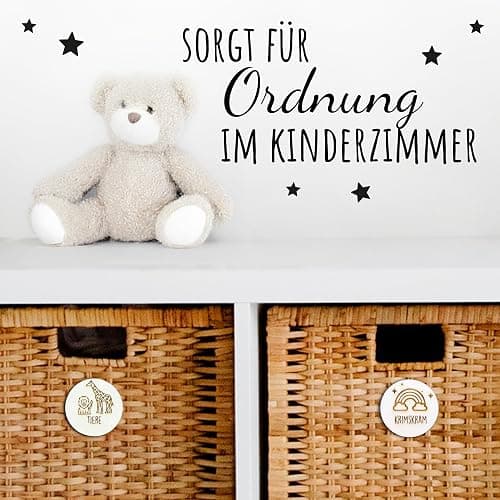 Holzura Kinderzimmer Ordnungsetiketten für IKEA Trofast Regale – anpassbare Beschriftung für Spielzeug Aufbewahrung, Holz Organizer für Trofast Boxen & Wäschesortierung thumbnail 6