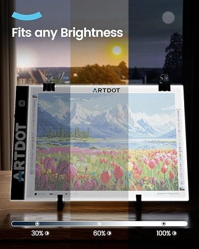 ARTDOT A4 LED Light Pad for Diamond Painting Kits for Adults, USB Powered Adjustable Brightness Diamond Art Light Board with Accessories thumbnail 4