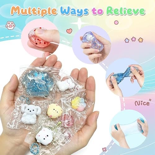 25pcs Squishy Kit, Cute Squeeze Toys Box Set,Gumdrop,Bear,Popsicle Multi Shapes Squishy Fun Box,Stress Balls for Adult, Classroom Prizes, Party Favors & Goodie Bags Stuffers for Ages 4-8 8-12 thumbnail 4