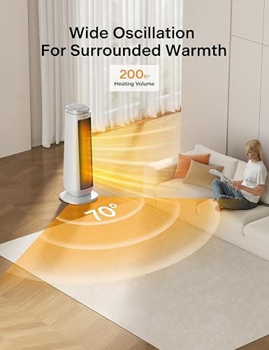 Ceramic Tower Space Heater with Remote thumbnail 3
