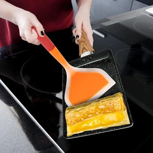 YumOmNom Tamagoyaki Pan – Japanese Nonstick Egg Cookware, Rectangle Frying Pan for Omelettes & Rolls – Kitchen Accessories (Without Lid) thumbnail 2
