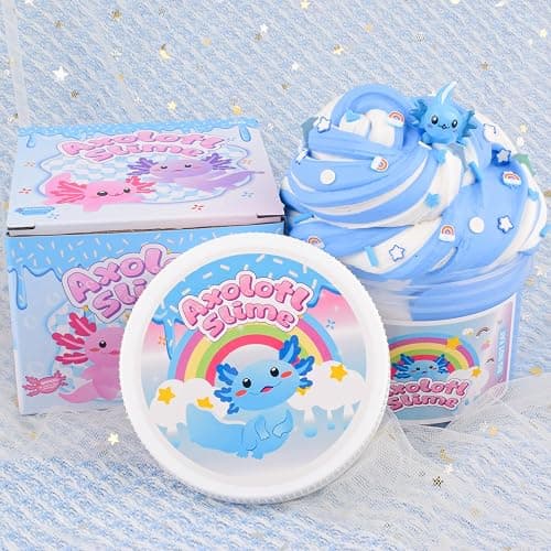 Axolotl Butter Slime Party Favors, Fun Blue Slime Add Ins, Super Soft, Stretchy, Non-Sticky, Scented Slime Kit for Kids, DIY Stress Relief Toy, Birthday Gifts for Boys & Girls, Classroom Rewards thumbnail 2