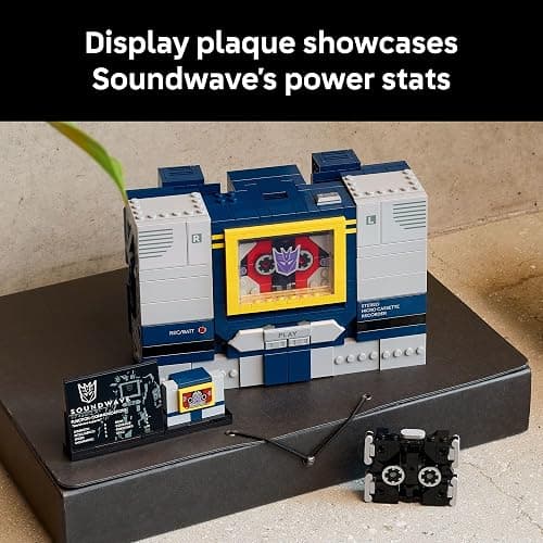 LEGO Icons Transformers: Soundwave - Building Set W/Sound Effects for Adults, 18+ - Model Kit W/Ravage & Laserbeak Figures - DIY Home Decor - Collectible Gift Idea for Sci-FI & Movie Fans - 10358 thumbnail 7