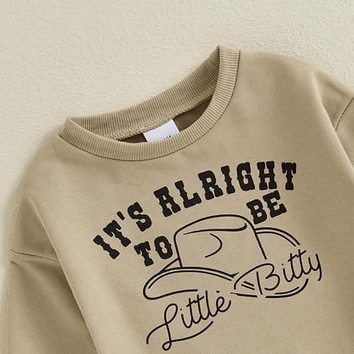 Sasaerucure Little Bitty Baby Outfit Infant Long Sleeve Romper Baby Boy Western Country Style Onesie Newborn Winter Clothes thumbnail 3