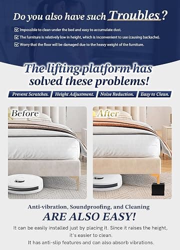 EclatBain Bed Risers Furniture Risers Heavy-Duty Rectangular Adjustable Block Lift to 3 inches and 4.3 inches Desk, Sofa, Chair Legs, Refrigerator, Washing Machine Support up to 4000 pounds thumbnail 4