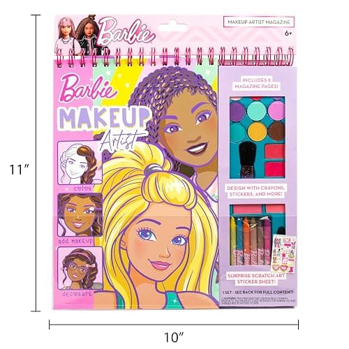Horizon Group USA Barbie Magazine - Create Hair & Makeup Looks with 130+ Stencils, 180+ Stickers, Crayons & Pretend Makeup thumbnail 2