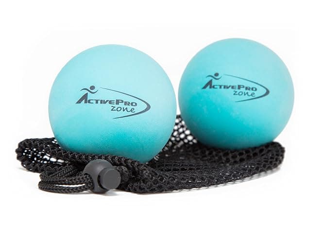 ActiveProZone Therapy Massage Ball - Instant Muscle Pain Relief. Proven Effective for Myofascial Release, Deep Tissue Pressure, Yoga & Trigger Point Treatments. Set - 2 Extra Firm Balls W/Mesh Bag. - Image 1