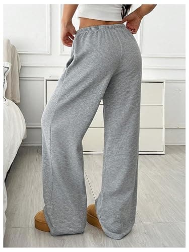 SOLY HUX Women's Drawstring Sweatpants Low Rise Baggy Wide Leg Pants with Pockets thumbnail 2