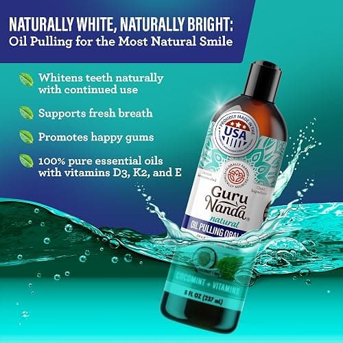 GuruNanda Total Smile Makeover Kit Regular with Cocomint Oil Pulling, Dual Barrel Whitening Mouthwash, Whitening Strips & Butter on Gums Toothbrushes thumbnail 2
