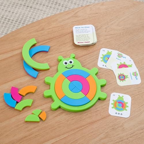 Fat Brain Toys - Bugzzle Kids Puzzles Ages 3+ - Match-The-Picture Fraction-Learning Brainteaser, Toys for Kids thumbnail 2
