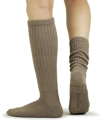 BomKinta Pilates Socks with Grips for Women - Yoga Grippy Slouch Scrunch Sock - Slipper Socks for Barre Workout Hospital thumbnail 6