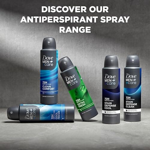 DOVE MEN + CARE Dry Spray Antiperspirant Coastal Cedar 3.8 oz 4 Count | 72 Hour Protection with a Plant-Based Moisturizer thumbnail 6