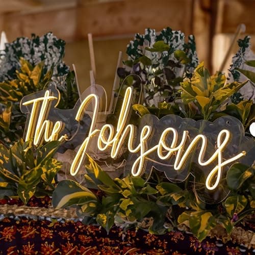 Lovewenying Custom Neon Signs, Neon Sign Customizable for Wall Decor, Personalized Neon Signs for Wedding, Neon Lights Signs for Family Birthday Bar Party Night Light, Company Logo Shop Name Business LED Signs thumbnail 6