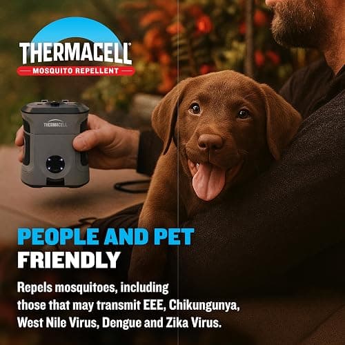 Thermacell Mosquito Repellent Rechargeable Adventure EX-Series EX90; Patio Shield with 9-Hour Battery, Includes 12-Hour Refill, Rubber Armor & Carabiner; Scent Free Bug Spray Alternative thumbnail 4