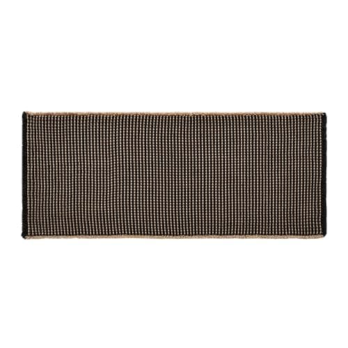 Triohero Waffle Bath Mat, Boho Bathroom Rugs Non Slip Washable, Ultra Soft Super Absorbent Quick Dry Farmhouse Bathroom Decor, 24" x 48", Black & Khaki thumbnail 9