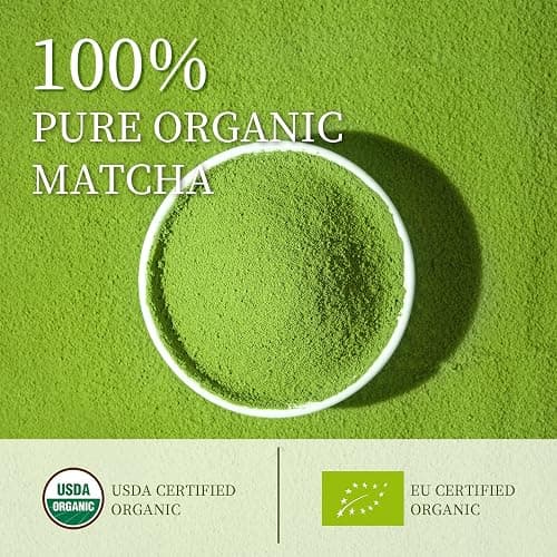 Chaism Ceremonial Grade Matcha Green Tea Powder - Premium First Harvest USDA Organic Gluten-Free Vegan, 100% Pure Unsweetened No Additives, 1.06oz Tin thumbnail 3