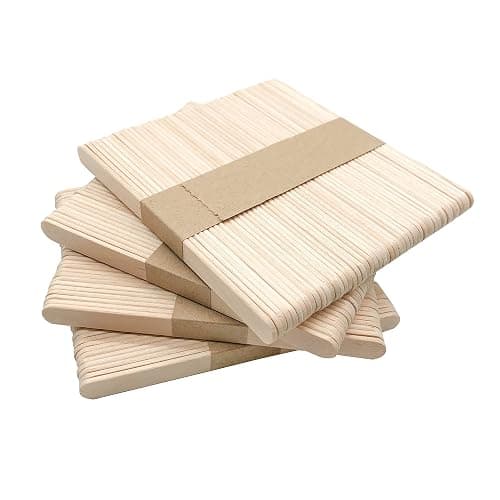 KTOJOY 200 Pcs Craft Sticks Ice Cream Sticks Natural Wood Popsicle Craft Sticks 4.5 inch Length Treat Sticks Ice Pop Sticks for DIY Crafts thumbnail 2