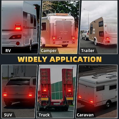 TLKTL Wireless Trailer Lights Magnetic, Wireless Tail Lights for Trailer | Rechargeable Tow Light LED Kit with Retro-reflectors for Trucks, Boat, RV, Vehicle, Caravan, IP65 Waterproof thumbnail 7