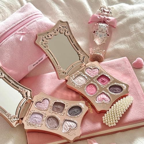 Flower Knows Bunny Garden 6-Color Makeup Palette, Berry Pink | 2 Matte, 2 Shimmer and 2 Satin Shades, Smooth Blendable Powder Formula, Gift-Ready Collectible Compact (03 Ruby Berry) thumbnail 8