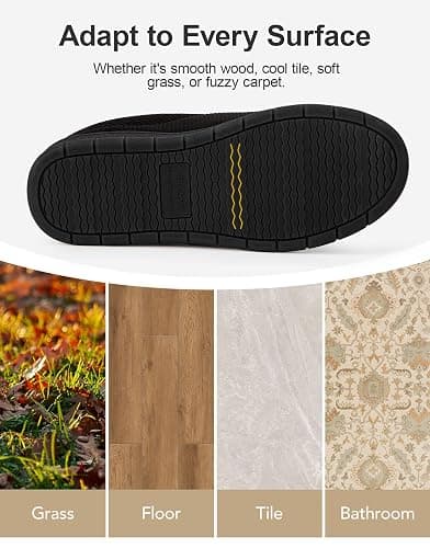 VeraCosy Men's Moccasin Slippers Comfy Soft Durable Slip-on Indoor Memory Foam House Shoes thumbnail 6