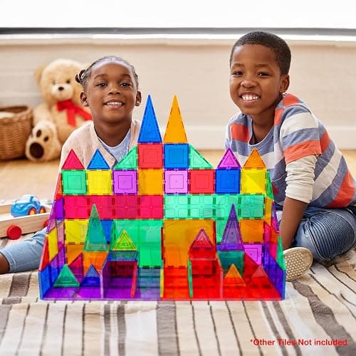 PicassoTiles Magnetic Building Block Tiles Supersize Stabilizer Base Toy Large Size Magnet Tile Plate Jumbo XL Add On Durable Foundation Compatible Education Construction STEM Learning Stacking Set thumbnail 2