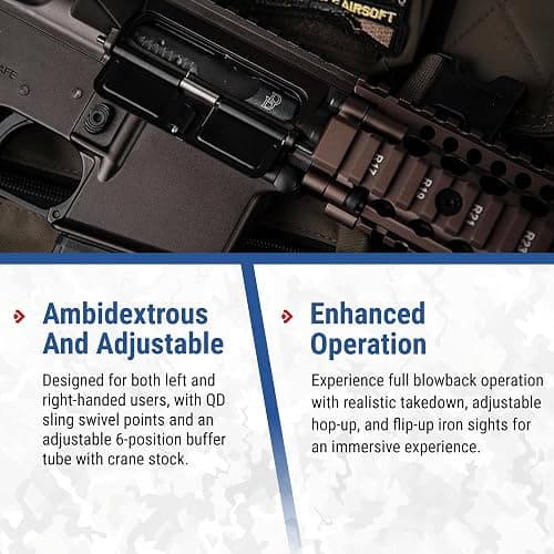 Evike Airsoft - 6mmProShop Daniel Defense Licensed MK18 Gas Blowback Airsoft Rifle by Golden Eagle (Color: Black) thumbnail 4