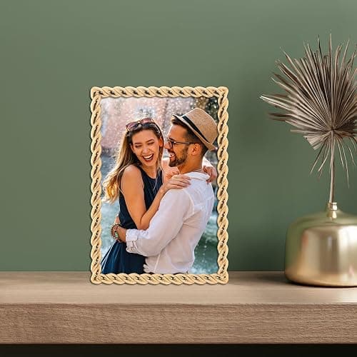 Lawrence Frames 4x6 Golden Rope Picture Frame (712046) thumbnail 2