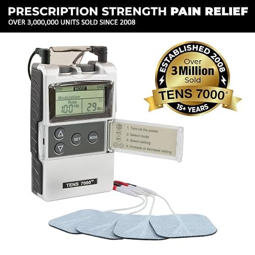 TENS 7000 Digital TENS Unit with Accessories - Muscle Stimulator Machine for Back Pain Relief, Sciatica, Neck, Nerve, Shoulder, Hip, Elbow, Muscle Pain Relief thumbnail 2
