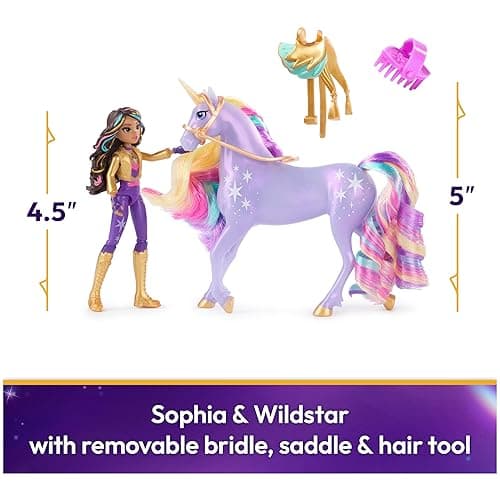 Unicorn Academy, Sophia & Wildstar with 2 Accessories & Hair Tool, Dolls & Unicorn Toys for Girls Ages 4 and up - Sophia & Wildstar thumbnail 3