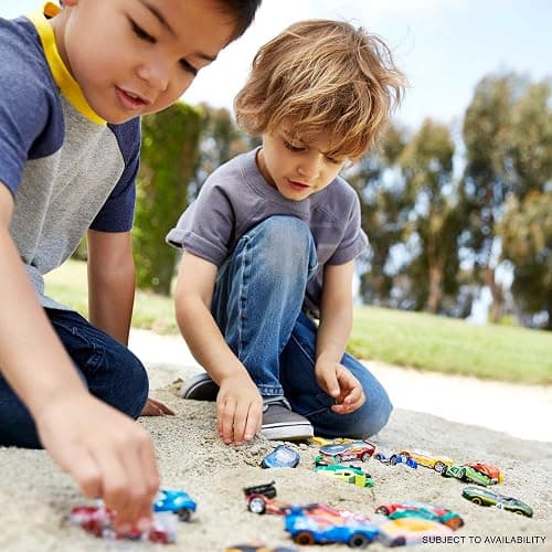 Hot Wheels 10-Pack (Styles May Vary​) | Multipack of 10 of Toy Trucks & Cars in 1:64 Scale, Instant Collection for Kids and Collectors (Amazon Exclusive) thumbnail 2