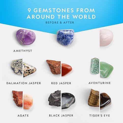 National Geographic Rock Tumbler Kit – Hobby Edition Includes Rough Gemstones, and 4 Polishing Grits, Great STEM Science Kit for Geology Enthusiasts, Rock Polisher for Kids and Adults thumbnail 6