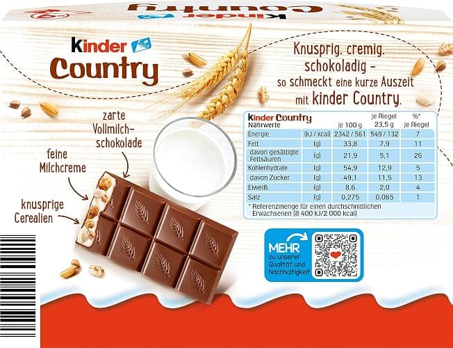 Kinder Country Riegel, 9 Riegel, 212 g thumbnail 5