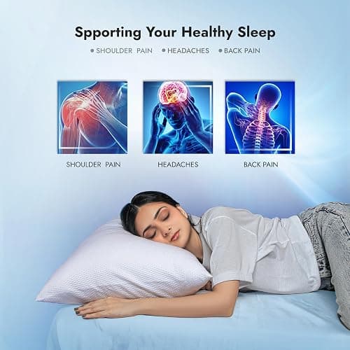 Adam Home Premium Pillows 4 Pack Hotel Quality with Breathable Cover – Bouncy Side Sleeper Pillow for Neck and Shoulder Pain – Quick Rebound & Dust Proof Hotel Pillows, Made in UK, (48x74 cm) thumbnail 3