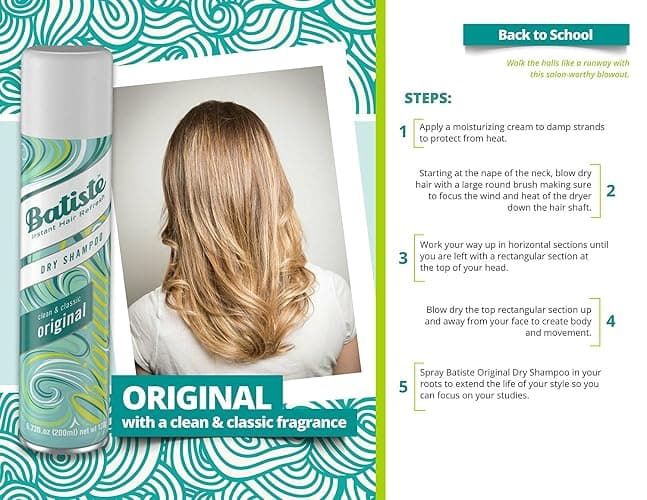 Batiste Dry Shampoo, Original Fragrance, 6.73 Fl Oz,Pack of 3 thumbnail 2